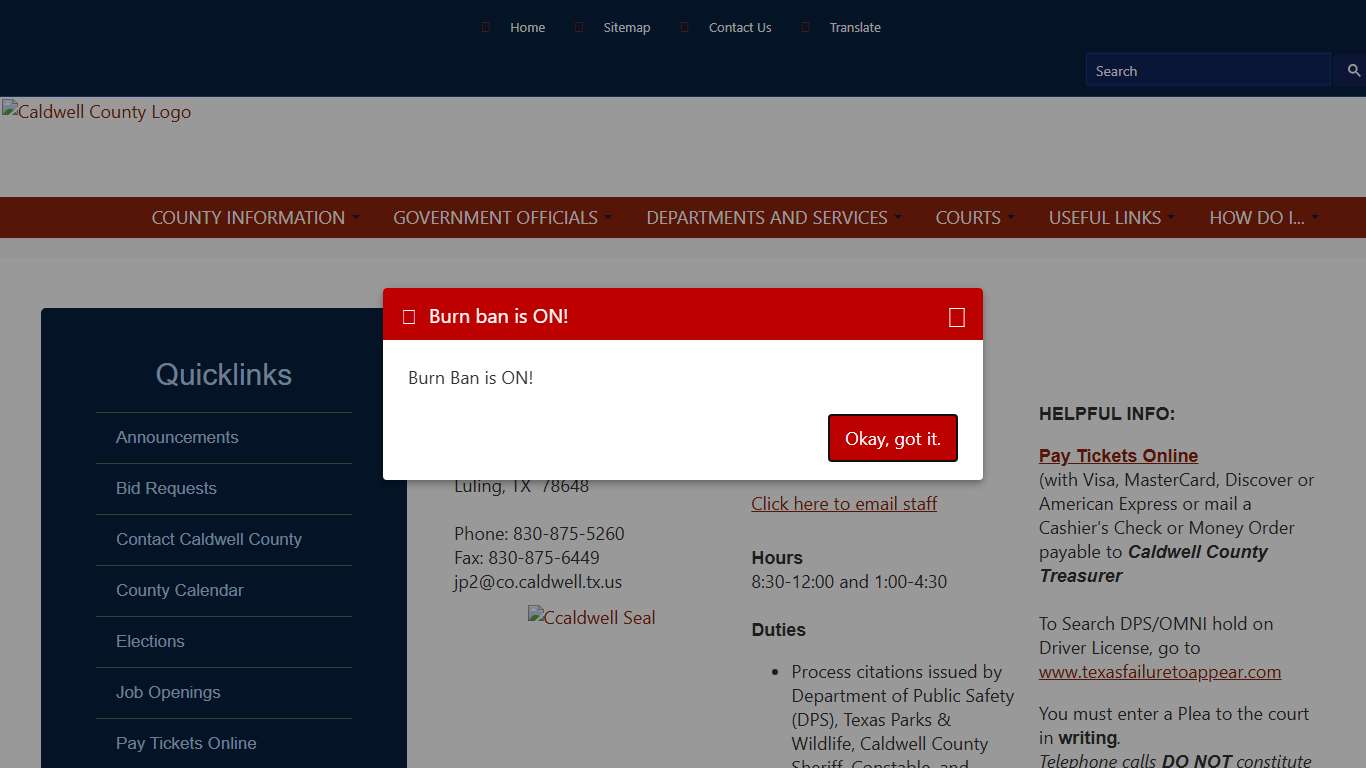 JP2 - Caldwell County, TX
